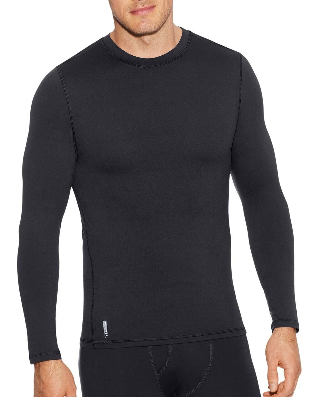 Champion DuoFold Men's XL Black Varitherm Flex Weight Crew Thermal Shirt H8-8